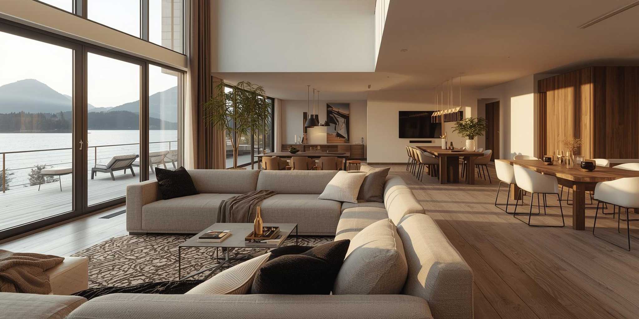 Waldmann Immobilien - Wohnzimmer mit Ausblick